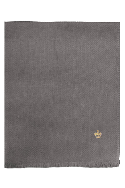 The Crown Herringbone Cashmere Personalized Muffler